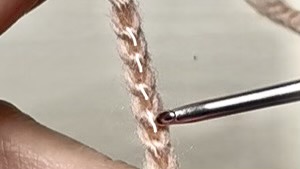 くさり編みの裏山にかぎ針を入れる位置を示した画像